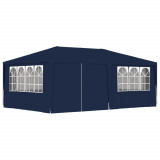 Gossi cort de petrecere profesional cu pereti albastru 4x6 m 90 g/m2