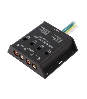 Convertor nivel semnale audio 40W Intrare cabluri iesire 4x RCA aurit 4CARMEDIA foto