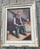 Ulei pe p&acirc;nză o lucrare veche semnată &icirc;ncadrată &icirc;ntr-o ramă deosebita din lemn masiv,stare excelentă a lucrării, Portrete, Realism