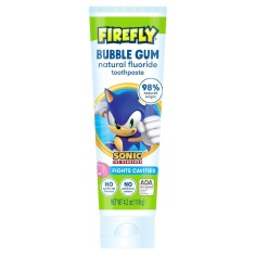 Pasta de Dinti Copii 2+ Ani, Firefly, Impotriva Cariilor, Cu Fluor, Aroma Bubble Gum, 119gr