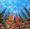 TOAMNA &Icirc;N BUCOVINA - pictură &icirc;n ulei, Peisaje, Impresionism, ART