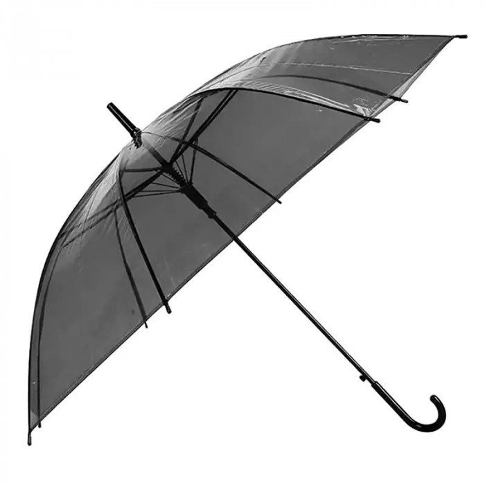 Umbrela transparenta, rezistenta la vant, Gonga&reg; Negru