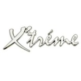 Emblema auto metalica, autoadeziva, model &quot;X&rsquo;TREME&quot;, finisaj Crom, dimensiune, 15 x 3 cm, AVEX