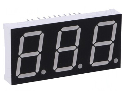 Afișaj LED 7 Segmente 20,32mm Roșu 3 Digits foto
