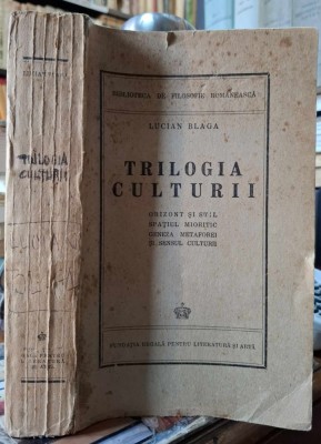Lucian Blaga-Trilogia culturii-prima editie 1944 foto