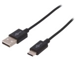 Cablu USB 2.0 USB A la USB C 1m Negru 480Mbps
