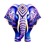 Sticker decorativ, Elefant, Albastru, 60 cm, 10194ST