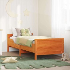 vidaXL Cadru de pat extensibil pentru copii Altele Maro ceruit 877205