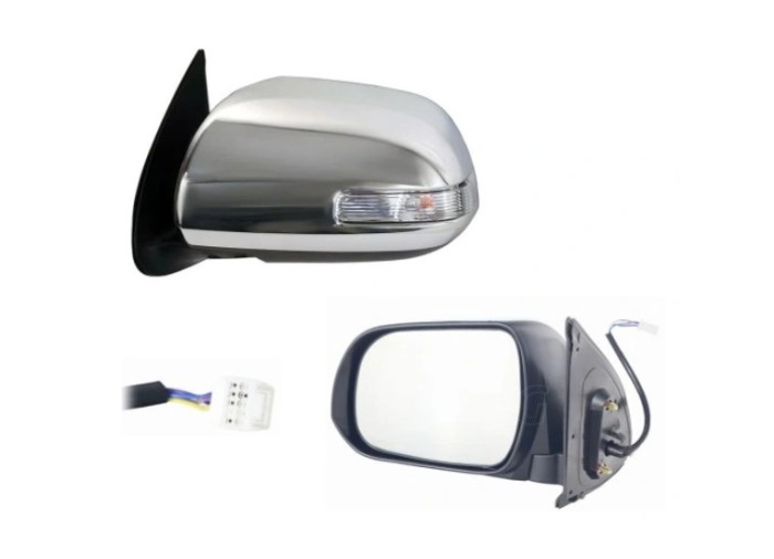 Oglinda usa exterioara TOYOTA HILUX (N70), 01.2012-06.2016, partea stanga, reglare electrica; cromat housing; sticla convexa; sticla crom; 10 gauri /