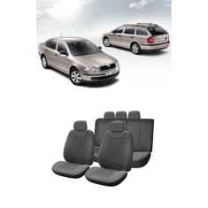 Huse scaune Premium material textil SKODA OCTAVIA II 2004-2013