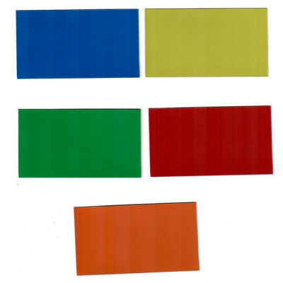 Dreptunghiuri magnetice 90 x 50 mm, in diferite culori, set de 10 foto