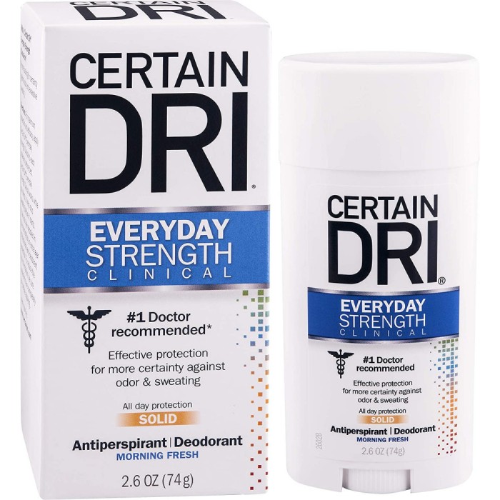 Antiperspirant Profesional, Certain Dri, Extra Strength, Rezistenta Zilnica, Solid, 74gr