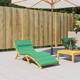 Perna sezlong verde 180x60x3cm, textil Oxford, umplutura spuma, anti-alunecare, exterior, Strend Pro