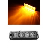 4 Led 12v 24v Lumina de intermitenta stroboscopica orange
