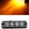 4 Led 12v 24v Lumina de intermitenta stroboscopica orange
