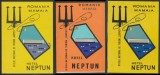 Romania anii 70 - Set 3 vignete de bagaje Hotel NEPTUN din Mamaia (varietati), ONT Carpati, etichete hoteliere, promovare turistica
