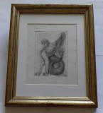 Gravura fantastica in acvaforte &ndash; creatura mitologica