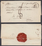 France 1828 Postal History Rare, Folded PRE PHILATELY letter CHATEAUROUX D.095