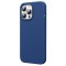 Husa compatibila cu apple iphone 14 pro max, matte efect, camera ultra safe, htpmag, albastru