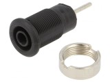 Soclu Banană Negru 4mm 24A 1kV Pe Panou