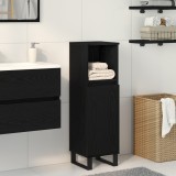 vidaXL Dulap de baie, stejar negru, 30x30x190 cm, lemn prelucrat