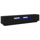 Cumpara ieftin Set comoda TV 2 buc. Negru Lemn prelucrat