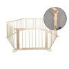 Tarc de joaca pliabil, 6 segmente, lemn pin, 172x90x69,5 cm, suprafata 5.4 mp, RESIGILAT