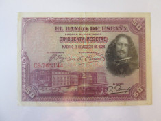 Spania 50 Pesetas 1928 foto