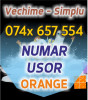 Numar Simplu 4 ANI Vechime Orange - 074x.657.554 Usor aur numere usoare cartela