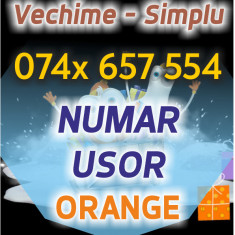 Numar Simplu 4 ANI Vechime Orange - 074x.657.554 Usor aur numere usoare cartela