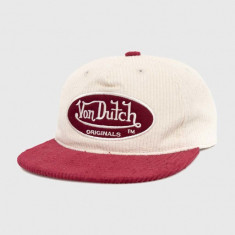 Von Dutch șapcă de baseball din bumbac culoarea rosu, cu imprimeu