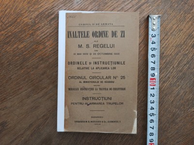 INALTELE ORDINE DE ZI ALE M.S.REGELUI DIN 10 MAI 1902 SI 29 OCTOMBRIE 1902 ***1904 foto