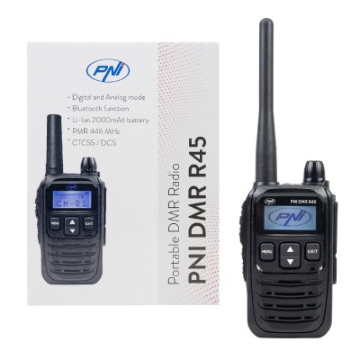 Aproape nou: Statie radio portabila PNI DMR R45, digital si analogic, 446MHz, 16 ca foto