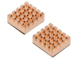 Radiator extrudat cu aripioare pentru Raspberry Pi arămie 13mm