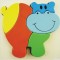Joc puzzle 3D lemn Hipopotam