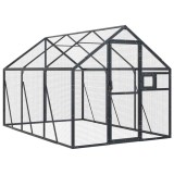 Cumpara ieftin Voliera de pasari, antracit, 1,79x3x1,85 m, aluminiu