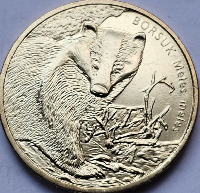 2 Zlote / Zloti 2011 Polonia, Badger (Meles meles), unc foto
