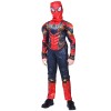 Costum Iron Spider-Man Copii 5 Ani, IdeallStore, cu Muschi, Rosu, Poliester, Masca, Aniversare, Petrecere