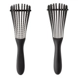 Perie Păr Triunghiulară Neagră, Descurcare Ușoară, M&acirc;ner Ergonomic, Plastic, 24cm
