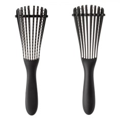 Perie Păr, Triunghiulară, Descurcare, M&acirc;ner Ergonomic, Plastic, Culoare Neagră