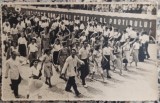 Dela demonstratia din ziua de 23 August 1953, Ploesti// foto tip CP