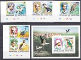DB1 Fauna Pasari Albert Schweitzer Volta Superioara 1975 5 v. + SS MNH NDT RR, Nestampilat