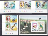 DB1 Fauna Pasari Albert Schweitzer Volta Superioara 1975 5 v. + SS MNH NDT RR