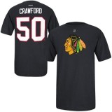 Tričko Corey Crawford #50 Chicago Blackhawks - čern&eacute; - S