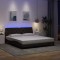 vidaXL Cadru de pat cu LED fără saltea țesătură maro &icirc;nchis 180x200 cm 3310688