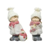 Cumpara ieftin Figurina decorativa - Child with Penguin and Bird - mai multe modele | Kaemingk