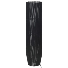 Lampă de podea, negru, 72 cm, răchită, E27 foto
