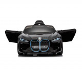 Masinuta electrica 12V cu scaun piele si roti EVA BMW I4 Black