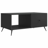 vidaXL Masă de cafea Negru 90 x 50 x 40 cm Lemn prelucrat 895646