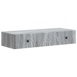 vidaXL Masă laterală montată pe perete Sonoma gri 87,5 x 34,5 x 17 cm 898161